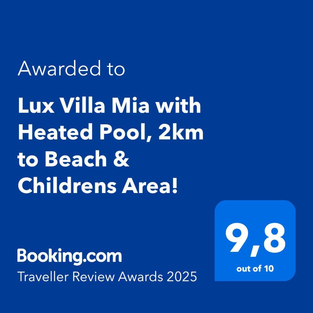 Lux Villa Mia With Heated Pool, 2Km To Beach & Childrens Area! Mikro Metochi Esterno foto